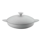 Kütahya Porselen Porflame 21 cm Porselen Kapaklı Tava - 1