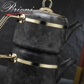 Brioni Royal Stone Çaydanlık Takımı - Kumtaşı/Altın - 1