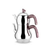 Lines Şahmeran Mini Boy Soft Kulp Çelik Çaydanlık - Rose - 1
