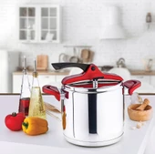 Safinox Vision 6 Litre Bakalit Kulplu Düdüklü Tencere - Kırmızı - 1
