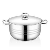 Bestinox 40x24 cm Flanşlı Kulp Çelik Kapaklı Çelik Derin Tencere-33.5 Litre - 1