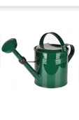 TRENDESK Galvaniz Metal Sulama Kabı, Ferforje Sulama Ibriği, Dekoratif Sulama Kabı KOYU YEŞİL 10 LT - 3