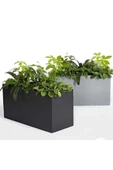 TRENDESK Galvaniz Sınır Saksılık, Çiçeklik ,çiçek Standı Texture Mat Siyah 25*60*50 - 3