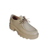 YAZKIŞ Kadın Krem Cilt Üzeri Bağcıklı Kalın Taban Günlük Ayakkabı thumbnail 1