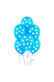 Mavi Renk Puantiyeli Balon 25 Adet - 1