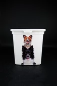 Digithome Kedi ve Köpek Maması Saklama Kabı Düzenleyici 6 Lt Beyaz Desen-3 – ÇAN 2354 C320.037 - 3