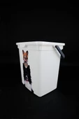 Digithome Kedi ve Köpek Maması Saklama Kabı Düzenleyici 6 Lt Beyaz Desen-3 – ÇAN 2354 C320.037 - 2