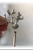 Dekoratifli Doğal Mermer Metal Mercan Rulo Havluluk & Peçetelik / Çeyizlik, Hediyelik Ev Eşyası - 2