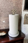 Dekoratifli Doğal Mermer Metal Mercan Rulo Havluluk & Peçetelik / Çeyizlik, Hediyelik Ev Eşyası - 4