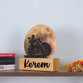 Veraart Işıklı Pleksi Dolunay Kişiselleştirilebilir Dekoratif Biblo Zora Motor Anahtar Askılığı - 9