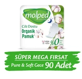 Molped Pure & Soft Gece 30'lu 3 Adet Süper Mega Paket Hijyenik Ped - 1