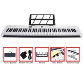 Jwin JDP-2088 Tuş Hassasiyetli 88 Tuşlu Dijital Piyano - Beyaz - 1