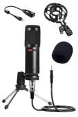 Lastvoice BM800 Full Black Stüdyo Twitch Yayıncı Mikrofonu (Mini Tripod + 7.1) - 1