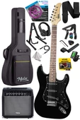 Midex RPH-30BK-35AMP Gül Klavye Strat Kasa SSS 35W Elektro Gitar Seti - 1