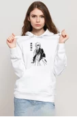 Rurouni Kenshin Poster Japan Beyaz Kadın 3ip Kapşonlu Sweatshirt - 1