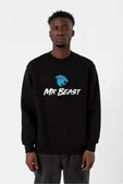 Mr Beast Siyah Erkek 2ip Sweatshirt - 1