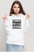 The Psycho Bunch Beyaz Kadın 3ip Kapşonlu Sweatshirt thumbnail 1