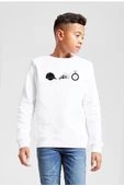 The Walking Dead Glenn Rhee Symbols Beyaz Çocuk 2ip Sweatshirt - 1