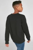 Eat Sleep Anime Siyah Çocuk 2ip Sweatshirt - 2