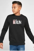 La Casa De Papel Berlin Siyah Çocuk 2ip Sweatshirt - 1