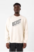 Mr Beast Make The World Ekru Erkek 2ip Sweatshirt - 1