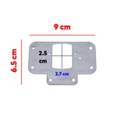 Dolap Kapak Tas Taş Menteşe Tamir Sacı Saç Nobel Pratik Onarım Kiti 6,5x9 cm Yuva Tablası 8 Adet - 2