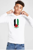 Watermelon Palestine Flag Beyaz Çocuk 3ip Kapşonlu  Sweatshirt thumbnail 1