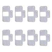 Dolap Kapak Tas Taş Menteşe Tamir Sacı Saç Nobel Pratik Onarım Kiti 6,5x9 cm Yuva Tablası 8 Adet - 6