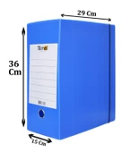 Arşiv ve Proje Kutusu 29x36x15cm Mavi 10 Adet - 1