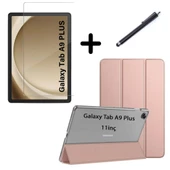 Samsung Galaxy Tab A9 Plus X210 Kılıf SET PU Deri Smart Tablet Kilifi Ekran Koruyucu + Kalem X213 X215 X217 - 1