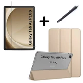 Samsung Galaxy Tab A9 Plus X210 Kılıf SET PU Deri Smart Tablet Kilifi Ekran Koruyucu + Kalem X213 X215 X217 - 9