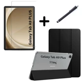 Samsung Galaxy Tab A9 Plus X210 Kılıf SET PU Deri Smart Tablet Kilifi Ekran Koruyucu + Kalem X213 X215 X217 - 2