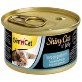 Gimcat Shiny Cat Jel içinde Ton Balıklı ve Karidesli Konserve 70 gr - 2
