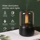 Hava Nemlendirici Retro Mum Işığı Tarzı Aroma Difüzörü Gece Lambası 120ML. - 3