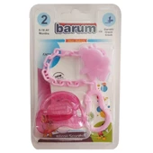 Barum Damakıl Klipsli Pembe Askılı Emzik - 1