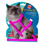 Eurocat Kedi Göğüs Tasma Seti Pembe - 1