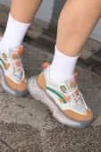 Kadın Ortopedik Taban Fileli Sneaker Günlük Spor Ayakkabı SLZ00028 - 1
