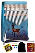 Midex KLX-510 Hakiki Ağaç Geyik Desenli Kalimba 17 Tuşlu - 1