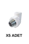PPRC Dış Dişli Dirsek 25 3/4 5 Adet - 1