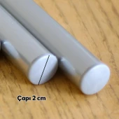 Alüminyum Metal Oklava 2'li Set 99-74 cm Börek Hamur Yufka Açma Silindir Yuvarlak Uzun Kısa Mutfak - 4