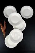 Digithome İstanbul 6’lı Porselen Pasta ve Sunum Tabağı Seti 19 Cm Krem - TL4036327 C320.003 - 1