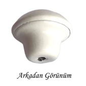 8 Adet Beyaz Mantar Düğme Kulp Mobilya Çekmece Dolap Kapak Kulbu Metal Kulp Aksesuarları Vidalı - 4