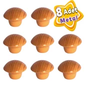 8 Adet Açık Kayın Mantar Düğme Kulp Mobilya Çekmece Dolap Kapak Kulbu Metal Kulp Aksesuarları Vidalı thumbnail 1