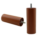 Silindir Destek Ayağı 14 Cm Kahverengi Gizli Mobilya Kanepe Baza Koltuk Ayakları Metrik 8 Civatalı İnce Diş - 5