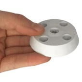 3 Adet Düz Ayak Tabanı Beyaz Mobilya Masa Sehpa Ayağı Bağlantı Aparatı Plastik thumbnail 4