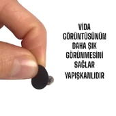 100 ADET Siyah Vida Kapatıcı  Yapışkanlı Vida Tapası Tıpası Kapağı Vida Gizleyici - 2