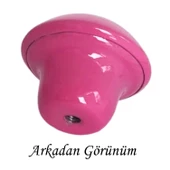 15 Adet Pembe Mantar Düğme Kulp Çocuk Bebek Mobilya Çekmece Dolap Kapak Kulbu Metal Kulp Aksesuarları Vidalı - 4