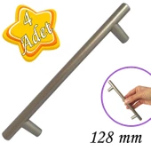 4 Adet Boy Kulp Saten 128 mm Kulp Mobilya Mutfak Dolabı Çekmece Dolap Kapak Kulpu Kulbu Metal Kulpları - 1