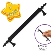 8 Adet Erciyes kulp Siyah 128 mm Kulp Mobilya Mutfak Dolabı Çekmece Dolap Kapak Kulpu Kulbu Metal Kulpları thumbnail 1