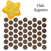 200 ADET Ceviz Vida Kapatıcı Ahşap Desenli  Yapışkanlı Vida Tapası Tıpası Kapağı Vida Gizleyici - 1